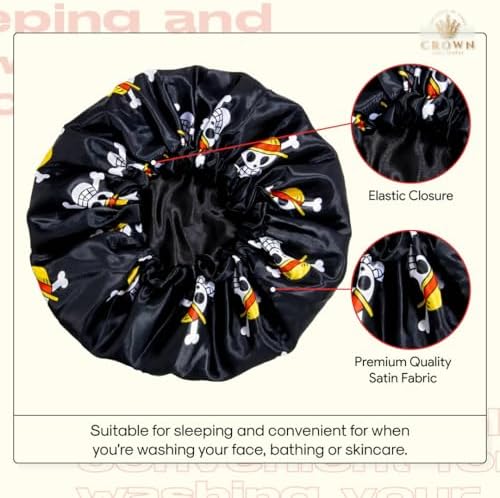 Silky Design Bonnet with Elastic Soft Band Adjustable Women and Men Bonnets for Sleeping Comfortable Satin Fabric (BlackOp) - Image 3