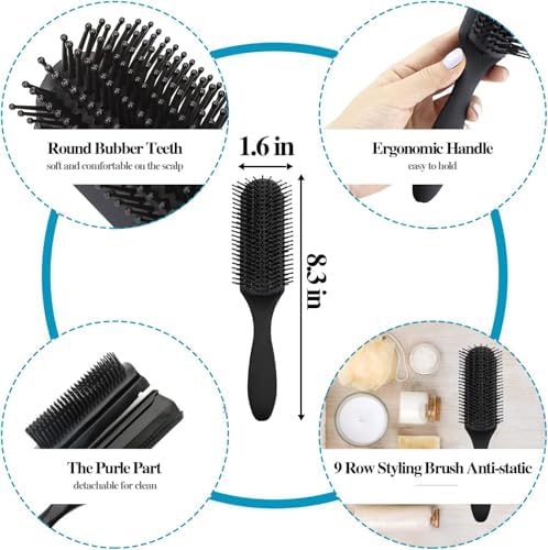 8pcs Hair Brush Set for Women Hair Styling Designed for Family Daily Care - Image 3