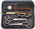 Purple Dragon 5.5 inch Hair Cutting Scissors Set with Razor - Rose Gold by PurpleDragon