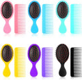 Epakh 12 Hair Brush Comb Set Wet Detangling Mini for Travel, Vivid Color by Epakh
