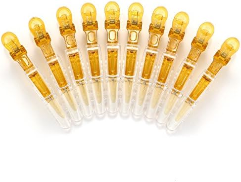 10pcs/set Multicolor Croc Alligator Clips - Transparent Plastic Hair Styling Sectioning Barrettes Professional Non Slip Salon DIY Accessories Hairpins (10pcs-Gold) by Liasun