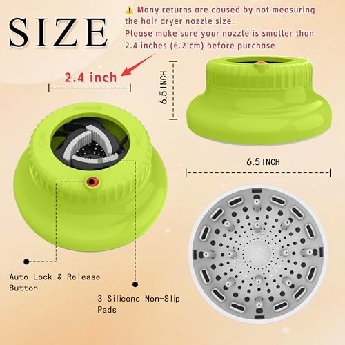 Universal Portable Blow Dryer Diffuser for Curly and Natural Wavy Hair, Hair Dryer Diffuser for Curly and Natural Wavy Hair (Green) - Image 2