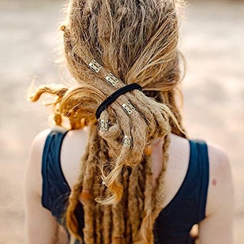 FRDTLUTHW 18Pcs Hair Accessories Loc Hair Jewelry for Women Braids, Dreadlock Beads Metal Hair Clips Decoration Gold(Multiple Styles)-style4 - Image 6