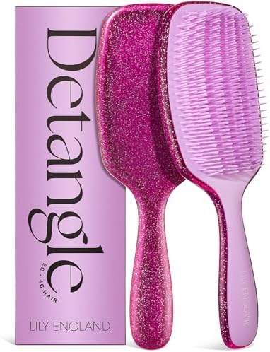 Lily England Detangler Hair Brush for Women for Curly Wet & Dry, Purple by LilyEngland