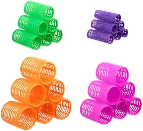 24pc Bright Colored Hair Rollers Set - Assorted Sizes Classic - Image 2