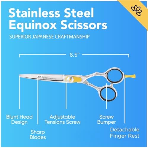 Equinox Razor Edge Series Professional Hair Scissors - 6.5” Premium Japanese Stainless Steel Hair Cutting Scissors, Hair Shears, Hair Razors for Hair Cutting, Barber Accessories & Hair Salon Supplies - Image 2