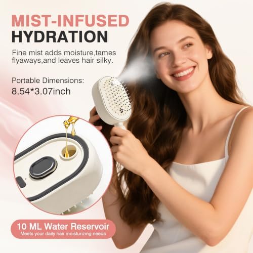 Electric Spray Air Cushion Massage Comb, 3-in-1 Electric Spray Hair Brush - Image 5