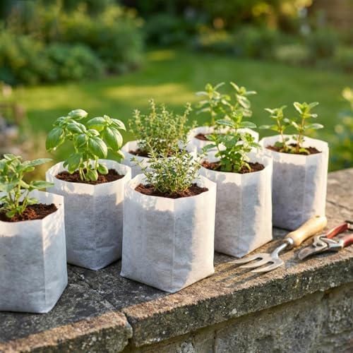 gardtree 2 Gallon 50PCS 11.7×13.5 Inch Breathable Plant Grow Bags - Non-Woven Plant Nursery Bags for Seed Starting, Indoor/Outdoor Vegetable, Herbs, Flower Easy Transplant, Space Saving - Image 7