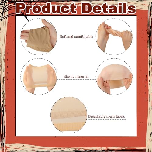 2Set Latex Bald Cap with Nylon Wig Caps for Adults Halloween Cosplay - Image 3