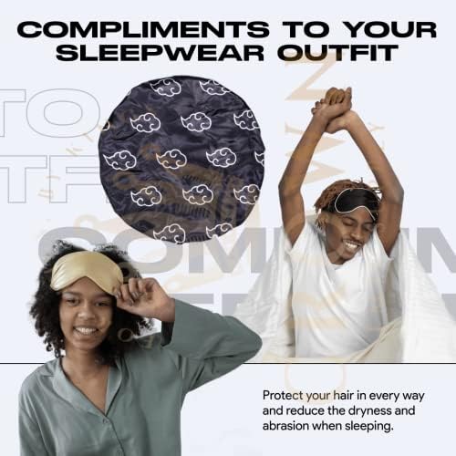 3pcs Silky Design Bonnet with Elastic Soft Band Adjustable Women and Men, Comfortable Satin Fabric (Naru2 Tri) - Image 5