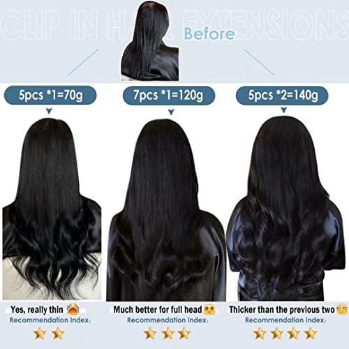 LaaVoo Clip In Hair Extensions, Blonde Highlights, 18 Inch 5Pcs 80g - Image 2