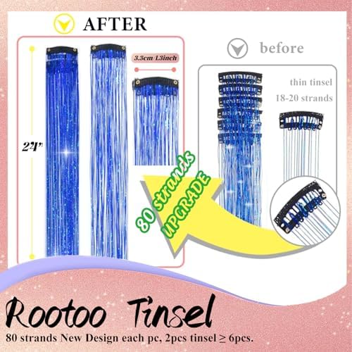 Hair Tinsel Clip in Blue Fairy Hair Tinsel Kit - Image 2