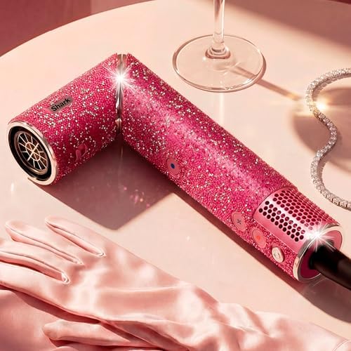 Shark FlexStyle x Marilyn Monroe Air Styling & Drying System | Powerful Hair Dryer & Multi-Styler | With Auto-Wrap Curlers, Oval Brush, Concentrator Attachment | Pink Sparkle | HD449PK1 (Ltd. Edition) - Image 2