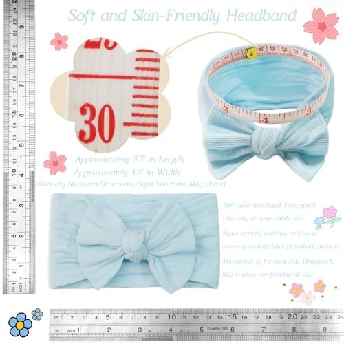 CÉLLOT 10 Colors Super Stretchy Soft Knot Hair Bows Baby Girl Headbands - Image 2