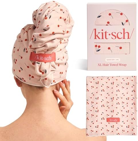 Kitsch XL Microfiber Hair Towel Wrap for Women by Kitsch