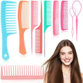 NICEMOVIC Hair Combs for Women, Wide Tooth Hair Combs & Rat Tail Comb Topsy Tail Hair Tool 10 Pcs Hair Combs Set Shaping Tool Suitable for Curling Combing Straightening and Parting Braiding by NICEMOVIC