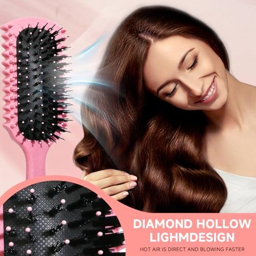 Curl Defining Brush, Curly Hair Brush Products With 3 Pcs Slick Back Hair Brush Set Bristle Brush Edge Control Teasing Comb for women (Pink) - Image 4