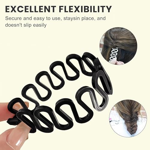 6PCS Hair Braiding Tool Hair Styling Accessories Kit Womens Hair Styling Clip DIY French Hair Braiding Tool Roller Bun Maker French Centipede Braiders Hairstyle Braid Tool for DIY Hairstyle Favors - Image 3