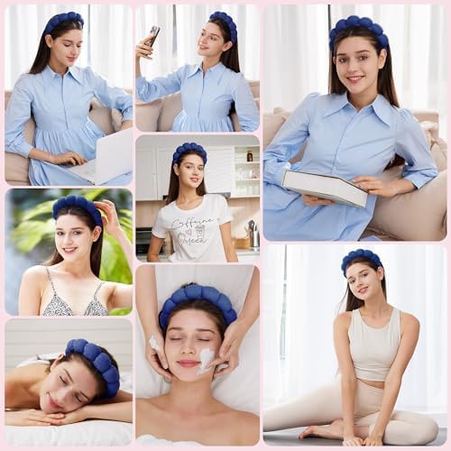 Ztomine Headbands for Women - Spa Headband and Wristband Set - Headband for Washing Face,Facial Mask,Makeup and Skin Care,Gifts for Women and Teen Girl Gifts Trendy Stuff - Image 3