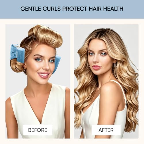 Heatless Curls Overnight Hair Care Set - Jumbo Velvet Hair Curlers - Image 4
