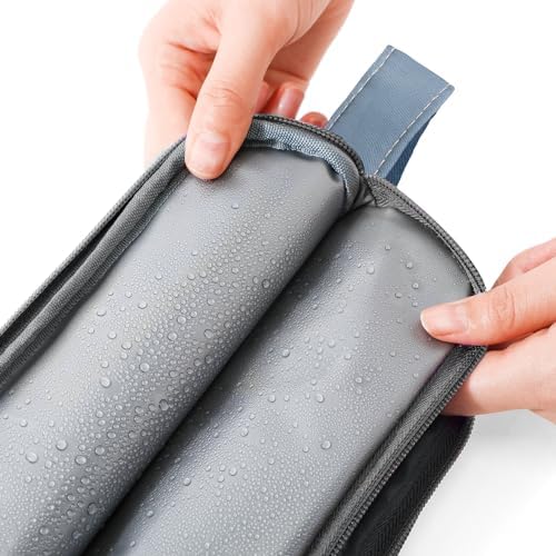 Kids Toiletry Bag for Boys, Travel Toiletry Bag for Little Young Boys Waterproof Hanging Wash Bag Toddler Traveling Toiletries, Construction Grey - Image 5