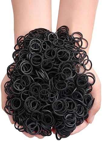 AIWOQI Rubber Bands Mini 2000pcs Rubber Band Black 0.5inch Small - Image 6