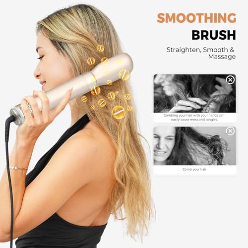 OKWRAP 5 in 1 Hair Dryer Brush Set, Hot Air Styler with Auto Wrap Curler, Detachable Blow Dry Brush for Drying, Curling, Straightening & Smoothing - Image 4