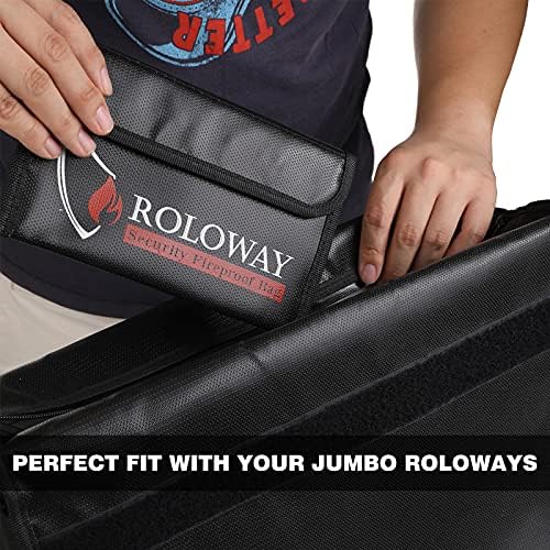ROLOWAY Small Fireproof Bag (5 x 8 inches), Non-itchy Fireproof Money Bag for Cash, Valuables, Passport, Currency & Keys (2-Pack Black) - Image 5