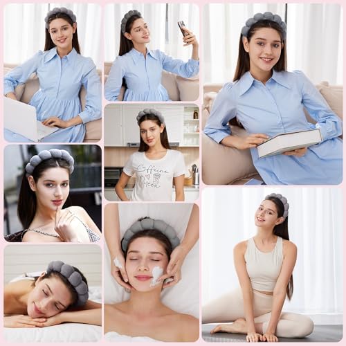 Ztomine Headbands for Women - Spa Headband and Wristband Set - Headband for Washing Face,Facial Mask,Makeup and Skin Care,Gifts for Women and Teen Girl Gifts Trendy Stuff - Image 4