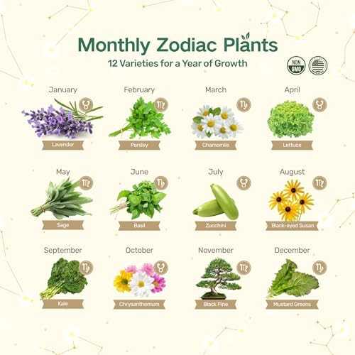 Lush&Dew Zodiac Garden Seed Bank Earth Sign, Gardening Gifts for Women Men - Image 2