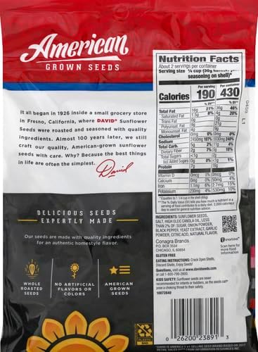 DAVID Jumbo Sunflower Seeds, Cracked Pepper Flavor, 5.25 oz. (Pack of 5) - Image 2