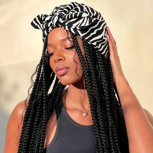 Ababalaya Satin Lined Beanies for Women Chemo Headwear Sleep Cap - Image 5