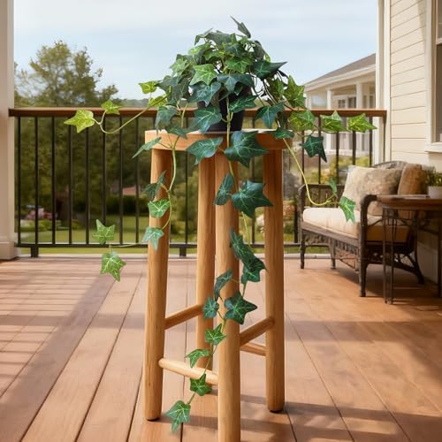 Fake English Ivy Artificial Plants with Pots - Realistic Artificial Silk Ivy Vines, Faux Plants Indoor Home Decor, Low Maintenance Hanging Plant Decoration by Unknown