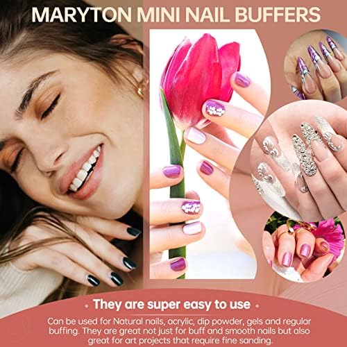 Maryton Mini Nail Buffer Blocks - 180/240 Grit for Natural Nails, 50 PCS - Image 6