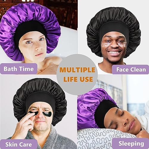 Bonnet for Men Satin Hair Bonnet for Sleeping Women Silk Hair Sleep Cap - Image 5