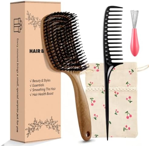 Boar Bristle Hair Brush for Fine Hair by Unknown