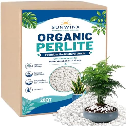 20QT Organic Perlite For Plants Indoor Horticultural Soil Amendment by Sunwinx