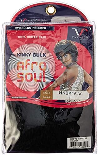 Vivica A Fox Hair Collection HKBK16-V Human Hair Afro Curl Kinky Bulk Extension, 1, 5.8 Ounce - Image 3