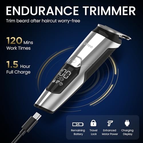 Ufree 3-in-1 Beard Trimmer for Men, IPX6 Waterproof Electric Razor Shaver - Image 5