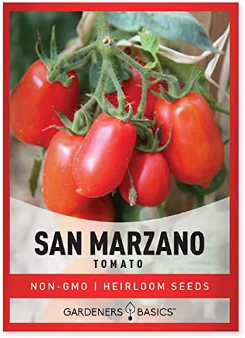 Gardeners Basics, San Marzano Tomato Seeds for Planting Heirloom Non-GMO Seeds for Home Garden Vegetables Makes a Great Gift for Gardening by GardenersBasics