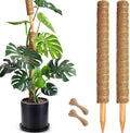 Soupiar 2 Pack 22 Inch Stackable Moss Pole - Thick & Sturdy Natural Coir Totem Plant Support & Garden Stakes for Monstera & Pothos, Indoor Climbing Vining Houseplants, 38" H Max by Soupiar