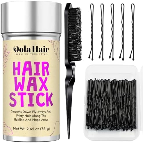 Bobby Pins for Women, Kids 100 Count Hair Wax Stick Hair Bun Maker Kit by Dolahair