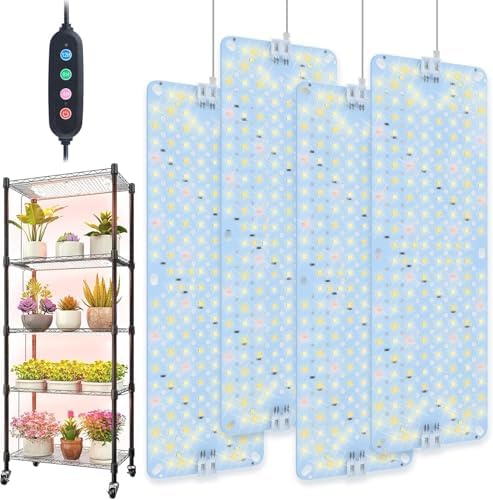 4Pack Ultra-Thin Panel Grow Lights for Seed Starting Greenhouse by JINHONGTO