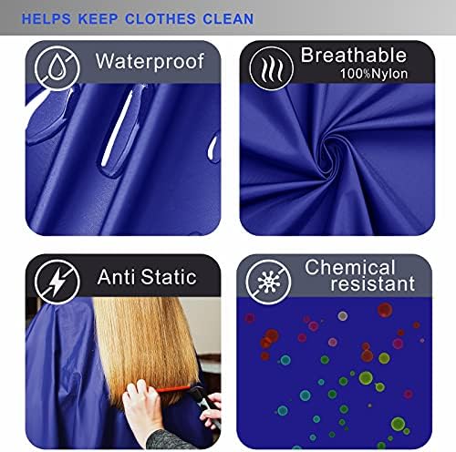 izzycka Nylon Barber Cape,64"x56" Waterproof Large Salon Hair Cutting Cape - Image 5