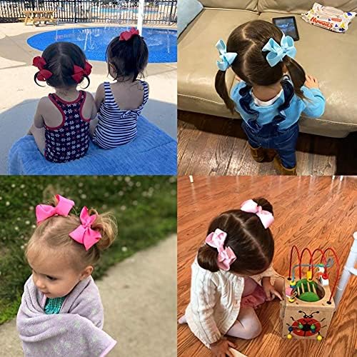 OAOLEER Hair Bow Clip, 20 Colors 3 Inch Grosgrain Ribbon Bows Hair Alligator Clips Hair Barrettes Hair Accessories for Girls Toddler Infants Kids Teens Children - Image 7