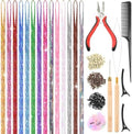 Leuceiy 14 Color 36" Hair Tinsel Kit, 4200 Strands Heat Resistant with Tool by HOME