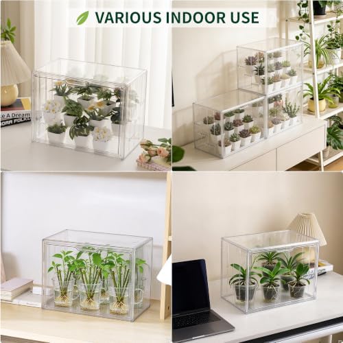 Mini Greenhouse Indoor with Magnetic Door, M-4tier-4pcs - Image 3