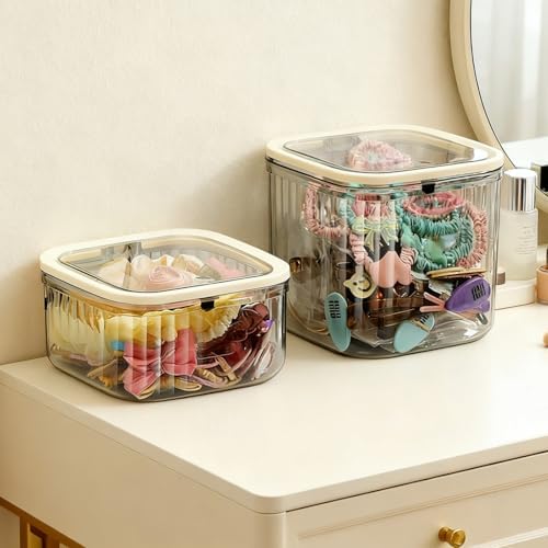 THMINS 2 Pack Hair Accessories Organizer for Girls,Plastic Storage Box - Image 6