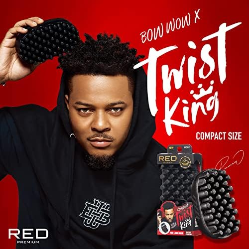 Red by Kiss Bow Wow X Twist King Luxury Twist Styler Washable and Durable Twist Brush for Afro Curl (Mini) - Image 4