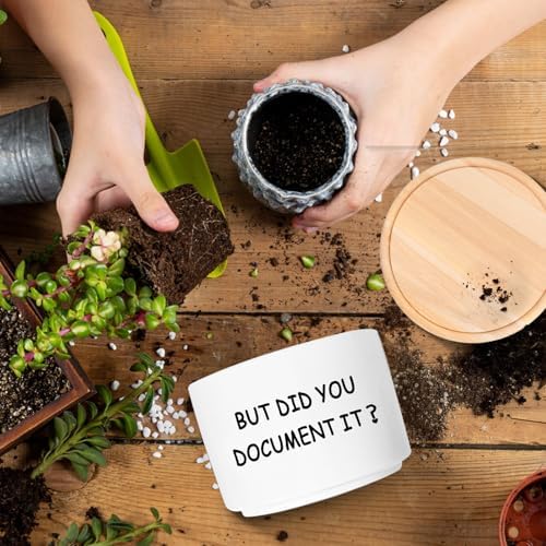 Office Desk Shelf Decor, Ceramic Succulent Plant Pot (Plants Not Included) - Image 6